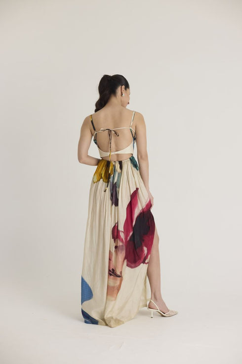 Off-white lila backless dress