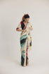 Off-white lila silk sari