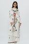 Off white astral print long Kurta with trouser