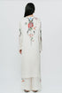 Off white astral print long Kurta with trouser