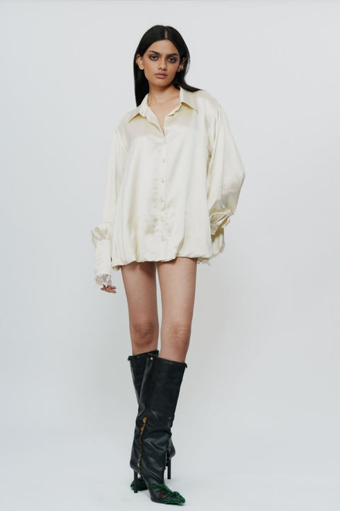 Off white balloon shirt