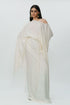 Off white flared sleeve top with long skirt