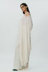 Off white flared sleeve top with long skirt