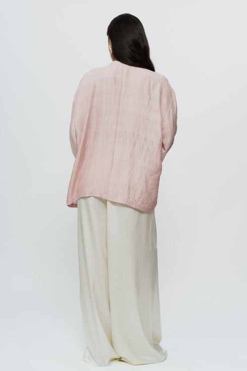Old rose draped shirt