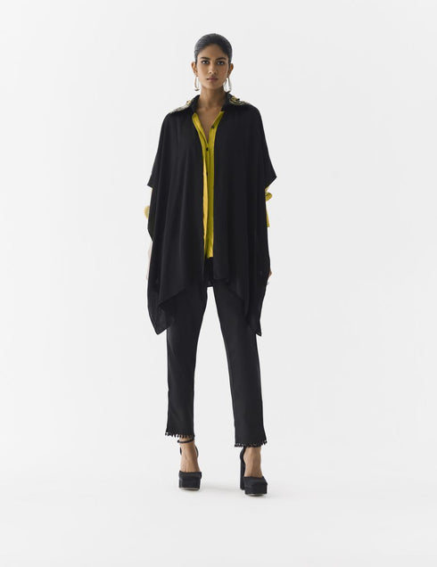 Olive calla layered two tone shirt