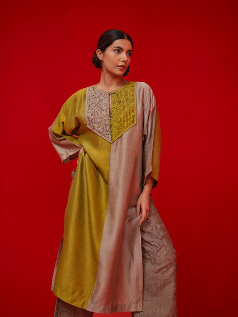 Opal leaf green and grey tunic