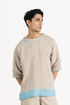 Ora beige and blue t-shirt