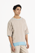 Ora beige and blue t-shirt