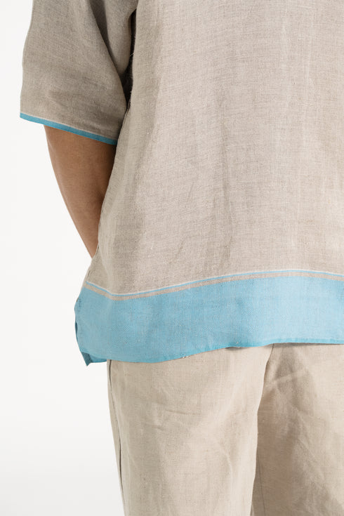 Ora beige and blue t-shirt