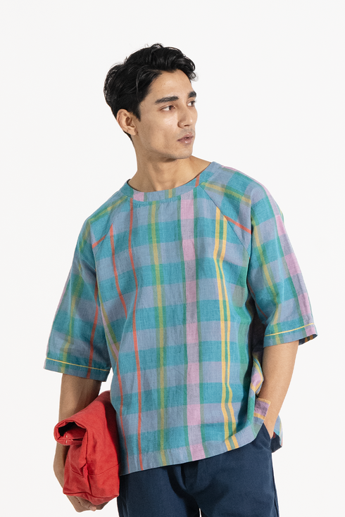 Ora multicolor checks t-shirt