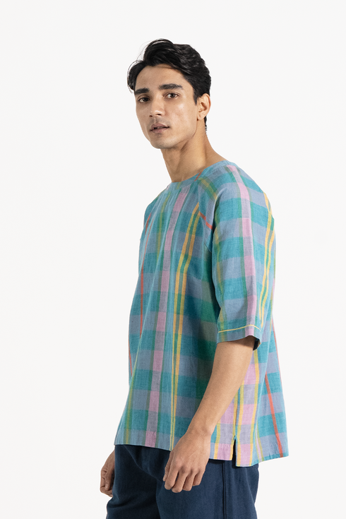 Ora multicolor checks t-shirt