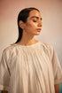 Orihime ivory box pleat applique kurta set