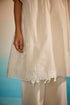 Orihime ivory box pleat applique kurta set