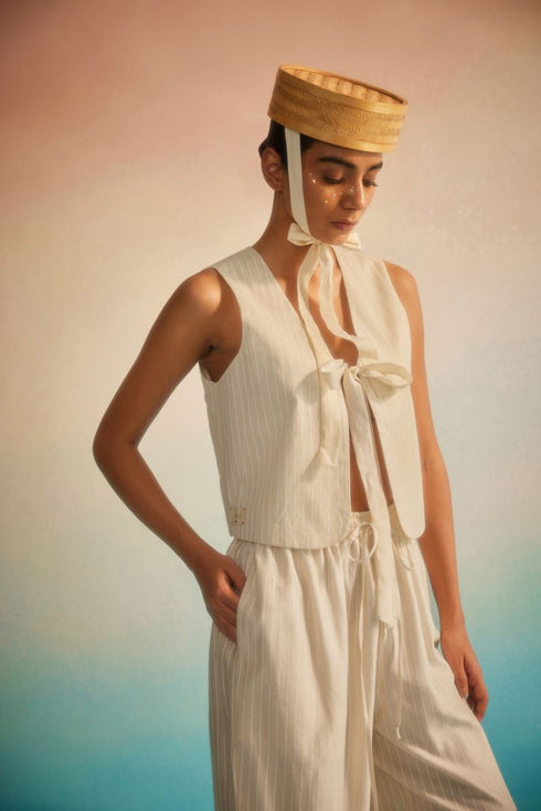 Orimi ivory reversible vest