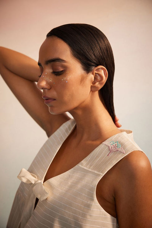 Orimi ivory reversible vest