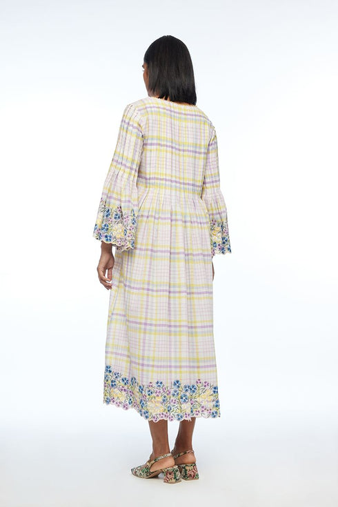 Oxyodon ivory check dress