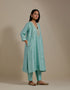Padma aqua embroidered tunic with trousers-1