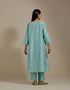 Padma aqua embroidered tunic with trousers-1
