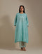 Padma aqua embroidered tunic with trousers-3