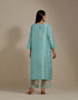 Padma aqua embroidered tunic with trousers-3