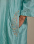 Padma aqua embroidered tunic with trousers-3