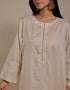 Padma champagne embroidered tunic with trousers-4