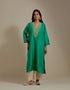 Padma green and champagne embroidered tunic with trousers-1