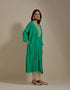 Padma green and champagne embroidered tunic with trousers-1
