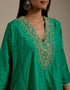 Padma green and champagne embroidered tunic with trousers-1