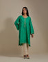 Padma green and champagne embroidered tunic with trousers-2
