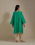Padma green and champagne embroidered tunic with trousers-2
