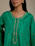 Padma green and champagne embroidered tunic with trousers-2