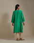 Padma green and champagne embroidered tunic with trousers-3