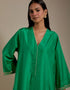 Padma green and champagne embroidered tunic with trousers-3