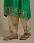 Padma green and champagne embroidered tunic with trousers-3