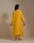 Padma mango yellow embroidered tunic with trousers-1