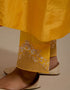 Padma mango yellow embroidered tunic with trousers-1
