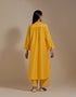 Padma mango yellow embroidered tunic with trousers-2