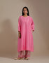 Padma pink embroidered tunic with trousers-1