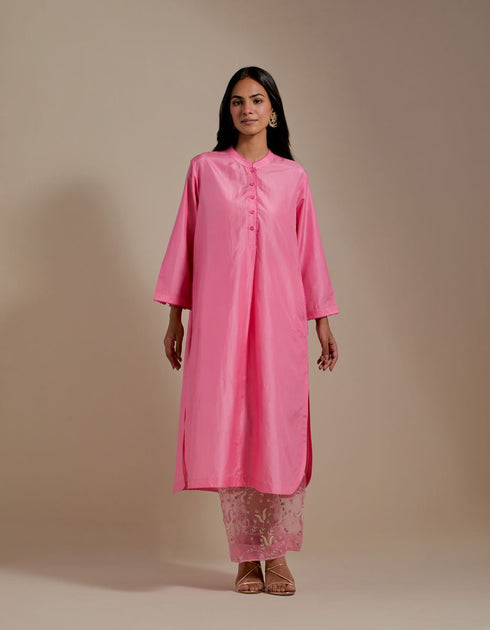 Padma pink embroidered tunic with trousers-3