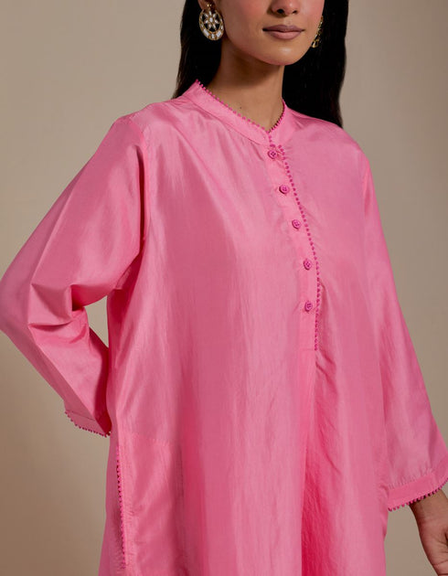 Padma pink embroidered tunic with trousers-3