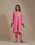 Padma pink embroidered tunic with trousers-4