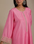 Padma pink embroidered tunic with trousers-4
