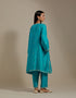 Padma turquoise embroidered tunic with trousers-2