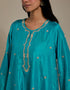 Padma turquoise embroidered tunic with trousers-2