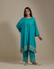 Padma turquoise embroidered tunic with trousers-3