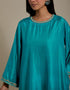 Padma turquoise embroidered tunic with trousers-3