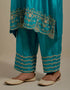 Padma turquoise embroidered tunic with trousers-3