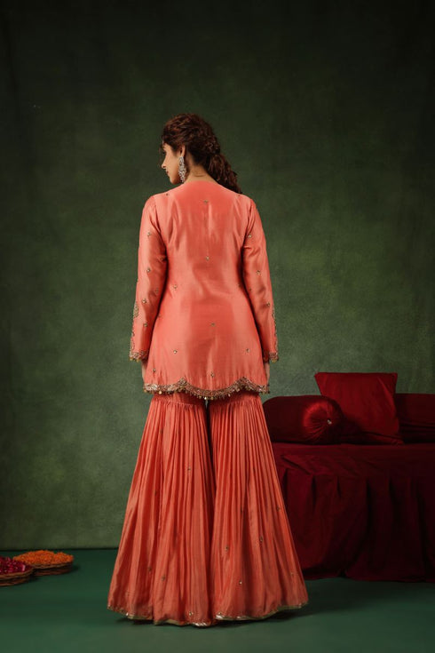 Pakeezah sharara joda narangi set