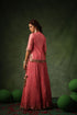 Pakeezah zardozi ambi kurta lehenga Gulabi set